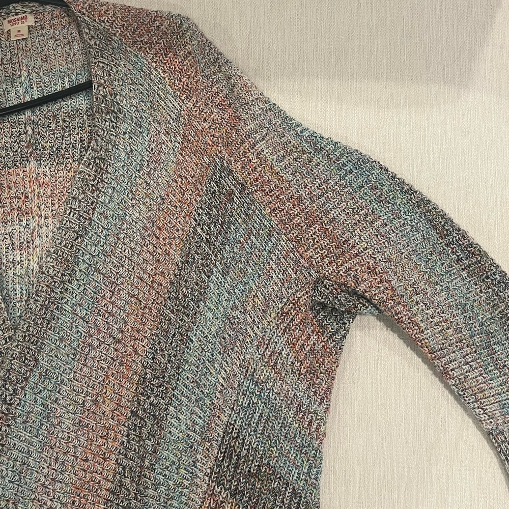 Multicolor Knit Open-Front Cardigan - Picture 5 of 6